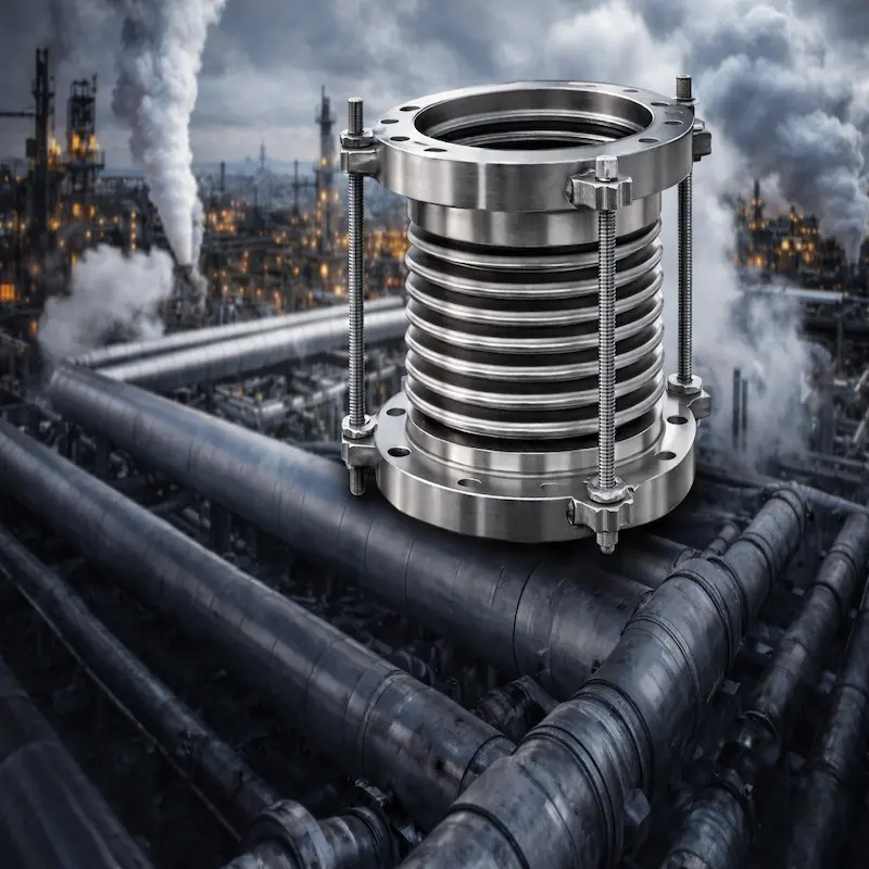 Junta de expansión metálica de acero inoxidable para tuberías industriales en Perú